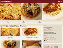 Tablet Screenshot of cascadepizza.net